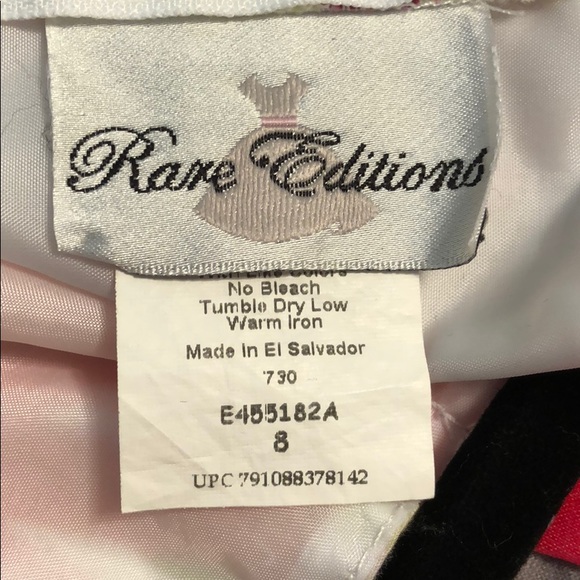 Girls watercolor print party dress. Size 8 - Picture 3 of 5